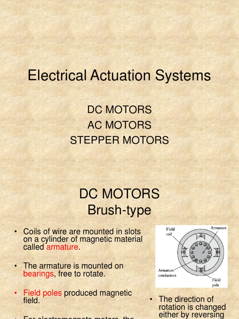 Electrical Actuation SystemsPart 2 PDF Electric Motor