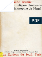 Claude Bruaire LOGIQUE ET RELIGION CHRETIENNE DANS LA PHILOSOPHIE DE HEGEL Paris 1964 PDF