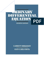 Garrett Birkhoff, Gian-Carlo Rota Ordinary Differential Equations 1989 PDF