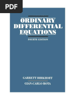 Garrett Birkhoff, Gian-Carlo Rota Ordinary Differential Equations 1989 PDF