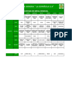 Programacion de Menu Semanal Sem 2