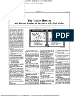 Klarman Barrons 1991 - Value Hunter PDF