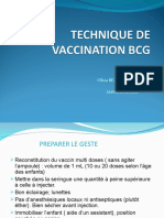 Technique de Vaccination BCG Diapo