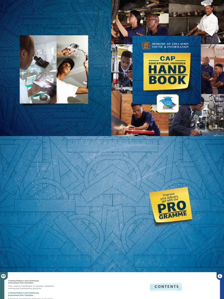 Cap Provider HANDBOOK Download Free PDF Vocational Education Test