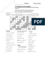 19 HON HW 32 Complex Number Crossword