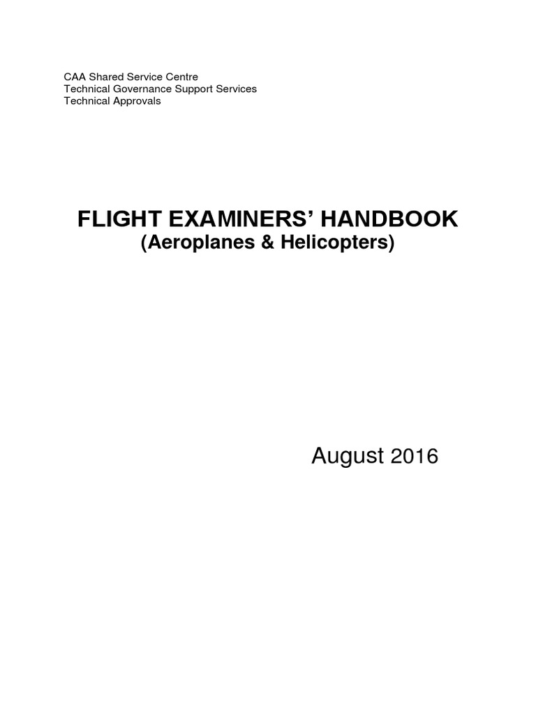 Flight Examiners' Handbook 2016 | PDF | Flight Instructor | Instrument ...