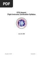 Flight Instructor Certification Syllabus PDF