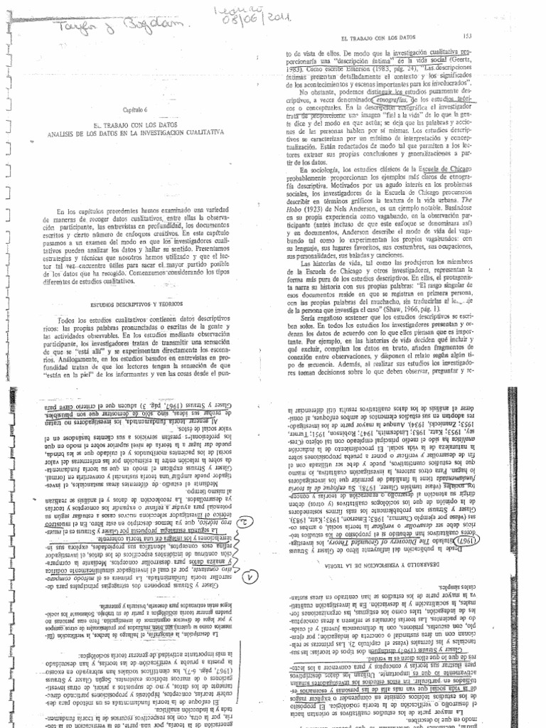 Taylor y Bogdan (1986) Cap 6 PDF | PDF