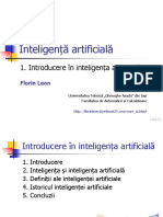 Inteligenta artificiala: Introducere
