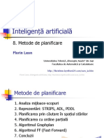 Inteligenta Artificiala: Metode de Planificare