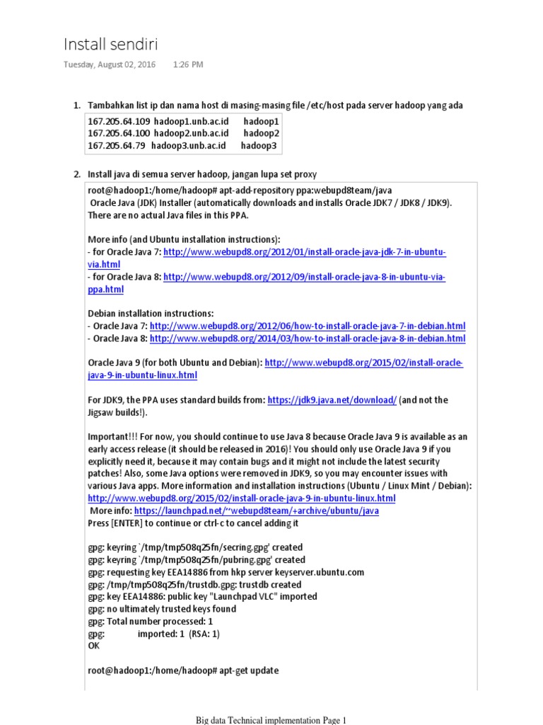 Hadoop Installation and Configuration Guide | PDF | Apache Hadoop | Map ...