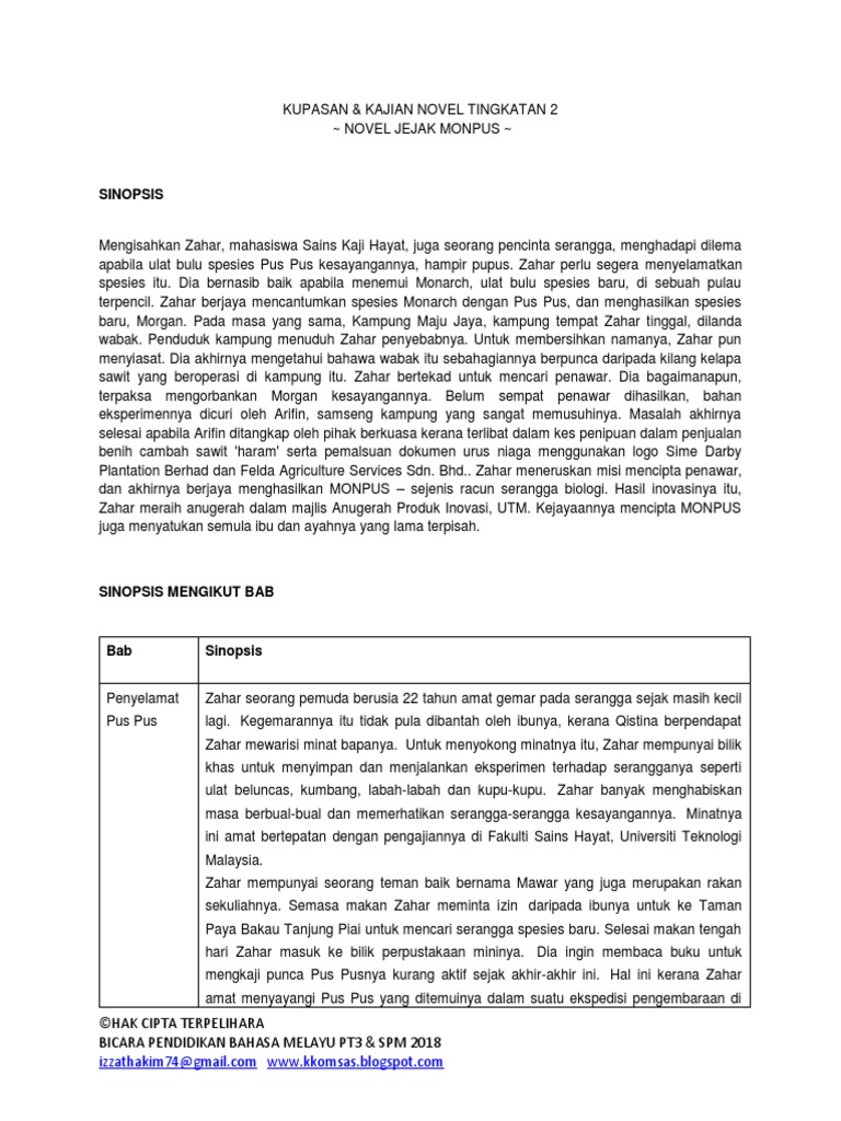 Novel Jejak Monpus Nota Telegram Docx
