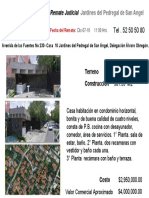 Remate  Judicial  Av de Las Fuentes 230 -10 Casa en Condominio Pedregal de San Angel