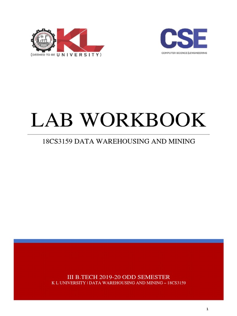 Data Warehousing and Mining Lab Workbook | PDF | Principal Component ...