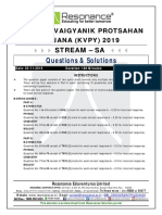 Kvpy 2019 (Sa) PDF