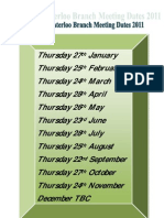 Branch Meeting Dates 2011 PDF