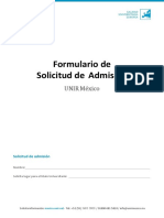 Solicitud de Admisión UNIR México (Formato Word)