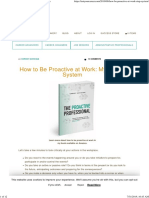 How To Be Proactive at Work - A Five Step System PDF