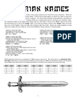 Hyborian Names