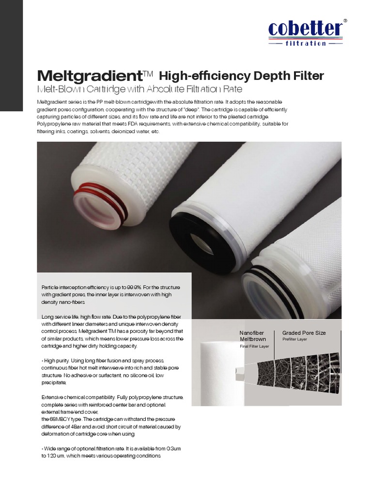 Meltgradient Filter-Cobetter-MBCY | PDF | Porosity | Filtration