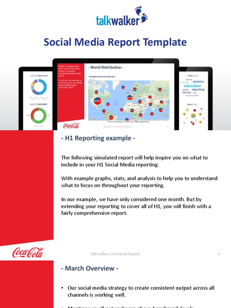 Social Media Report Template Overview | PDF | Facebook | World Wide ...