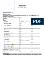 Application Form Salary 2019