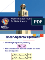 Mathematical Foundations for Data Science