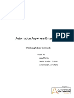 Automation Anywhere Enterprise (Excel Commands)