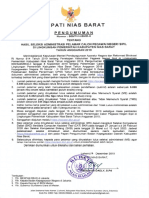 Pengumuman Hasil Seleksi Administrasi Pelamar CPNS Kab. Nias Barat T.A 2019 PDF