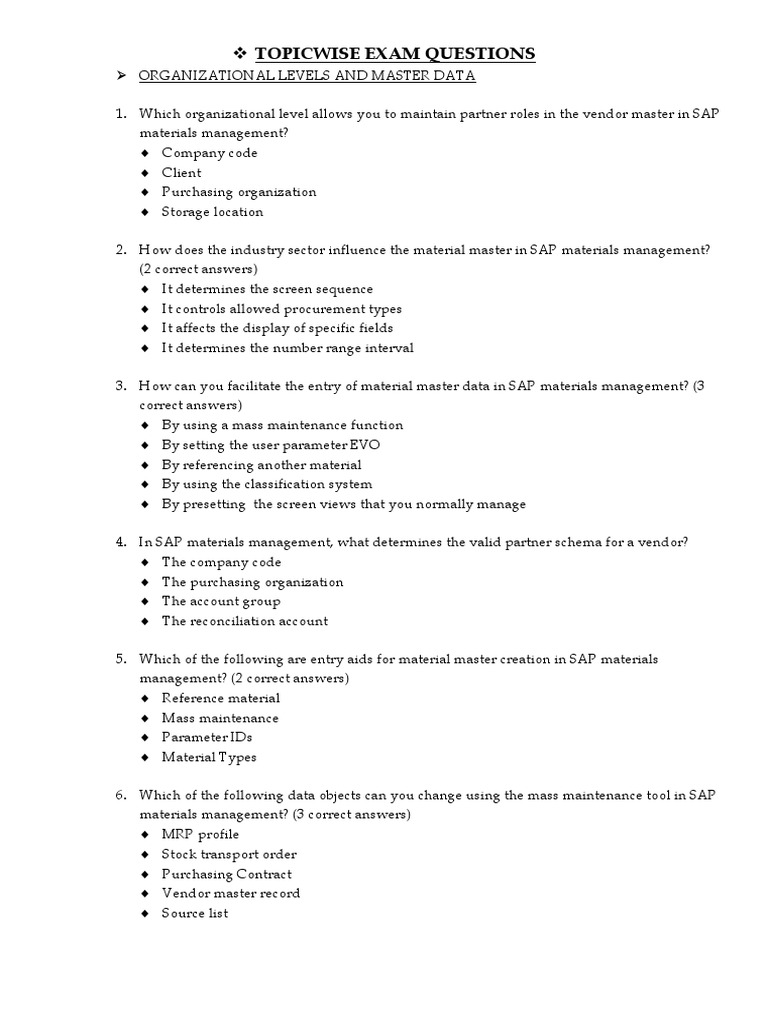 Supplier Master Record Levels in SAP | PDF | Inventory | Specification ...