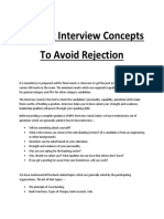 Banking Interview Concept To Avoid Rejection PDF