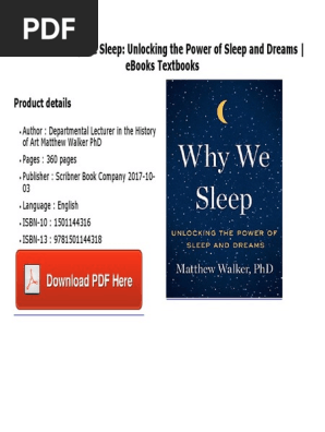 Why We Sleep: Unlocking the Power of Sleep and Dreams