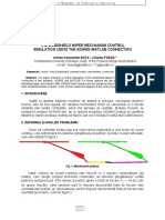 The Windshield Wiper Mechanism Control Simulation Using The Adams-Matlab Connection