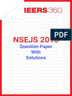 NSEJS 2015 Question Paper With Answer Key PDF