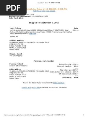amazon invoice