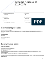 Portail de La Fonction Publique - Page Offre - 1 Architecte Système R (Éseaux Et Sécurité (SP 2019-037), Communes, France, Occitanie, Hérault PDF