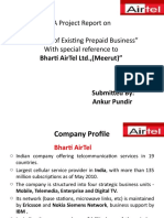 A Project Report On "Analysis of Existing Prepaid Business" With Special Reference To