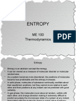 Entropy: ME 100 Thermodynamics