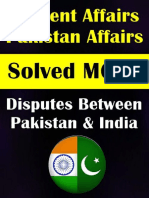 Disputes Between Pakistan & India Solved MCQs PDF