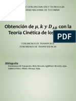 Obtención de μ, k y DAB con la Teoría Cinética de los Gases