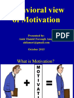 Behavioral View of Motivation 160214203135