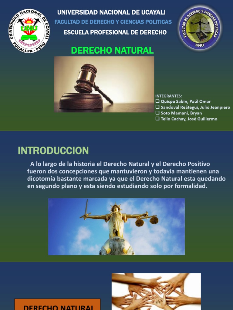 Derecho Natural: Fundamentos y Relevancia | PDF | La Ley natural ...