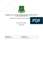 Integrated Design Project Report Format