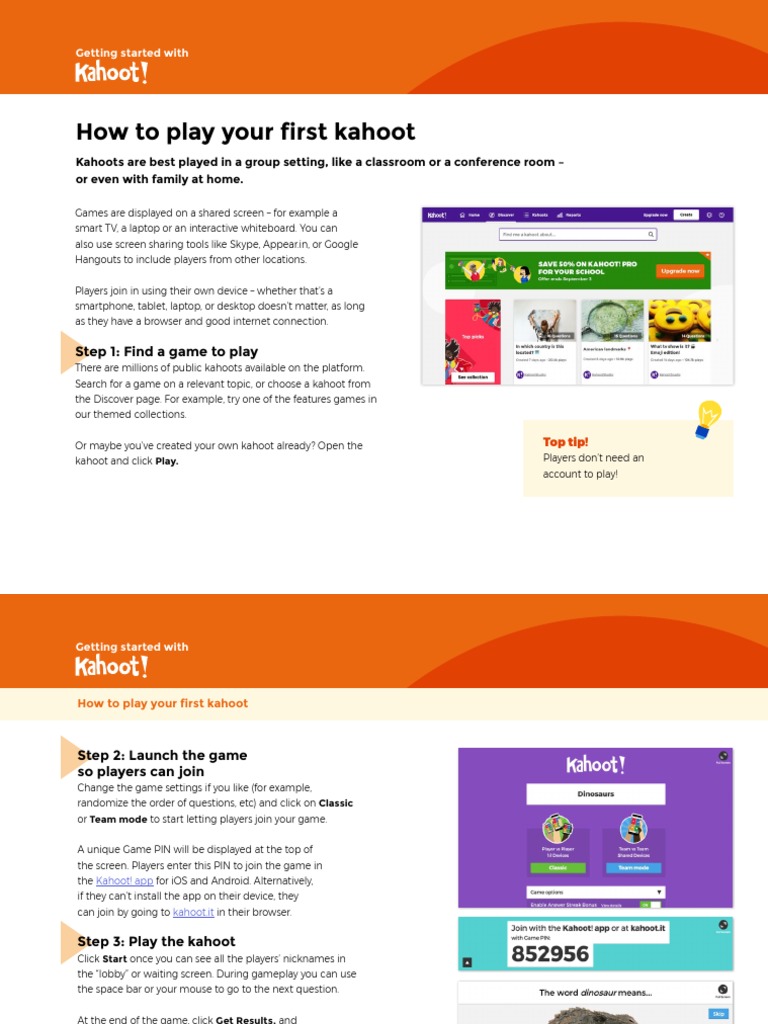 How to Create a Kahoot! Account – Instruction @ UH