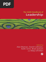 The Sage Handbook Of Leadership Pdf Pdf Leadership Social Network