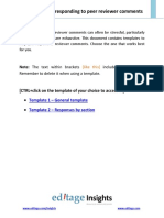 Response To Peer Reviewer Comments Template PDF