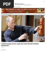 Luthier Joseph Curtin Leads The Violin World's Politest Revolution - Strings Magazine PDF