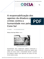 A Responsabilização Dos Agentes Da Ditadura Pelos Crimes Contra A Humanidade Nos Países Do Cone Sul - Observatório Do Estado Latino-Americano - ODELA PDF