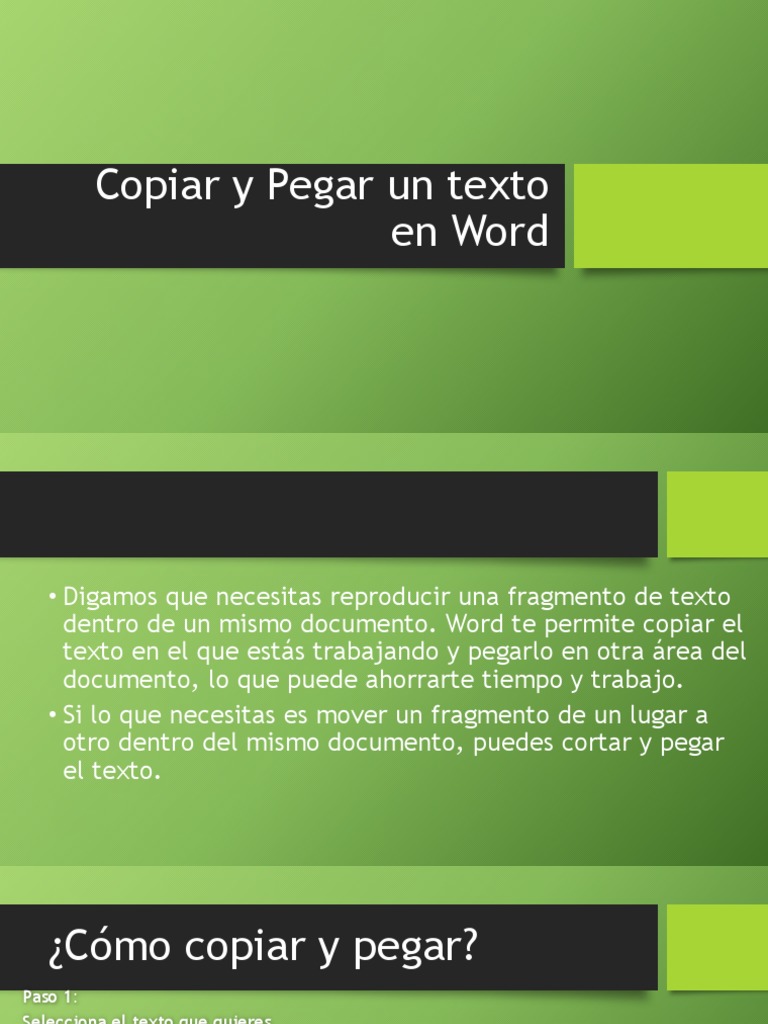 Copiar y Pegar Un Texto en Word | PDF