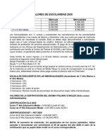 Valores Escolaridad 2020 PDF